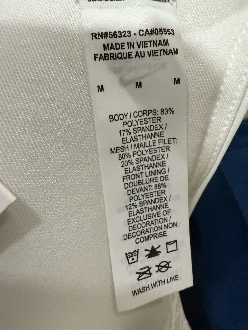 Nike White Sports Bra with Black Swoosh Tag - Picture 3 of 4